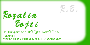 rozalia bojti business card